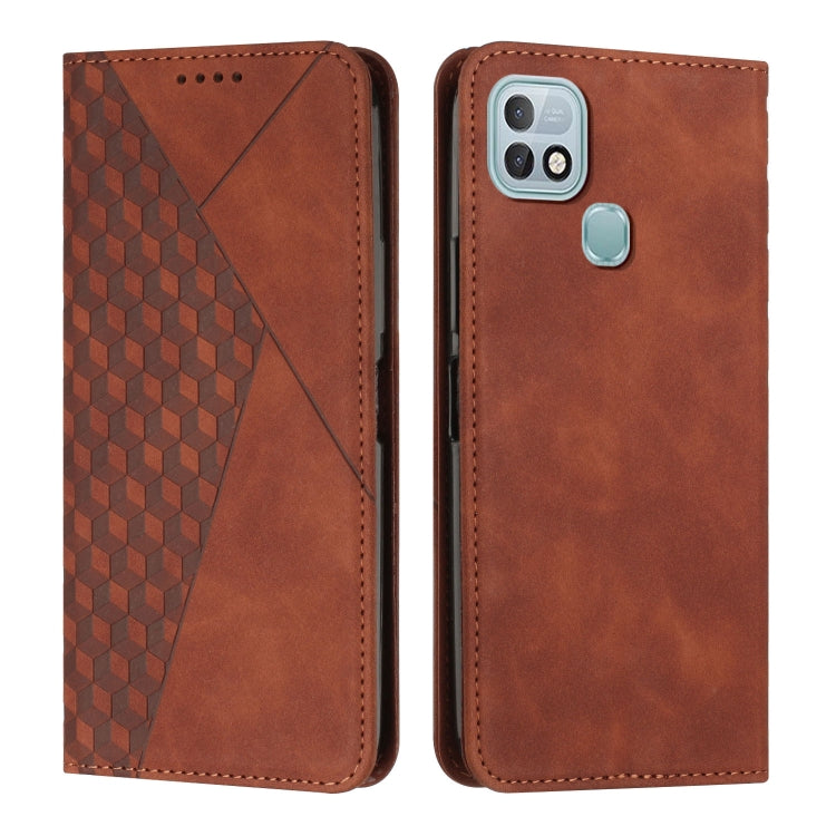 For Infinix Hot 10i Diamond Splicing Skin Feel Magnetic Leather Phone Case
