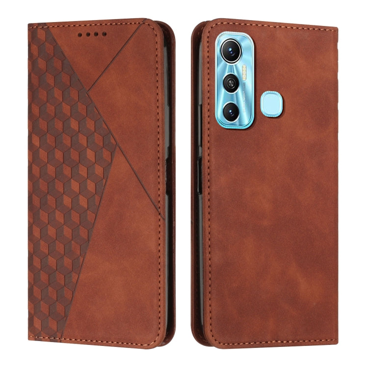 For Infinix Hot 11 Diamond Splicing Skin Feel Magnetic Leather Phone Case