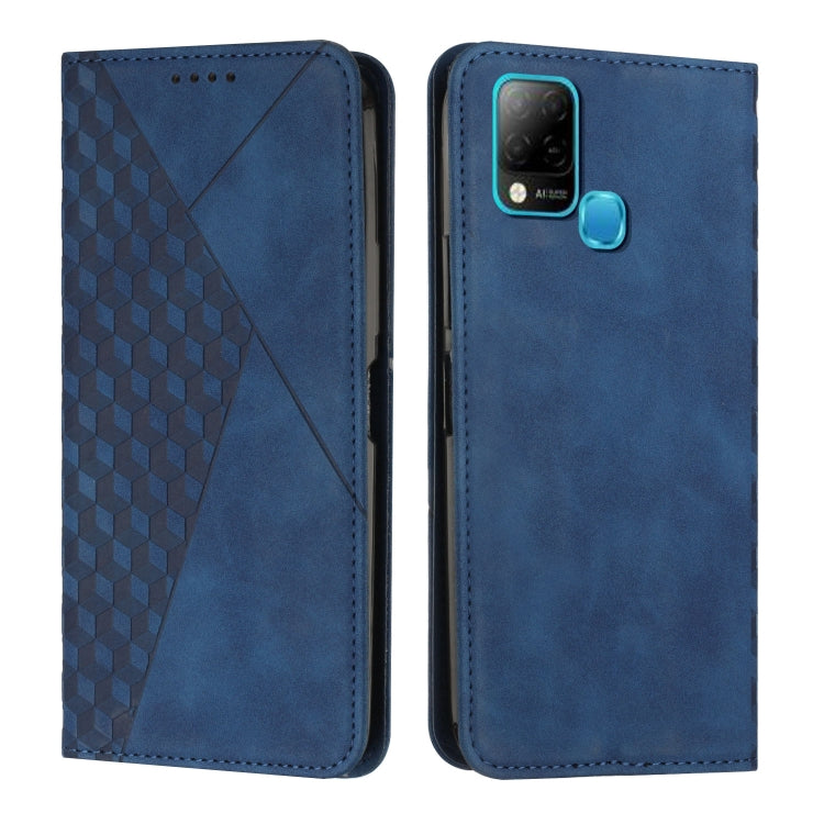 For Infinix Hot 10S / 10T / 10S NFC Diamond Splicing Skin Feel Magnetic Leather Phone Case