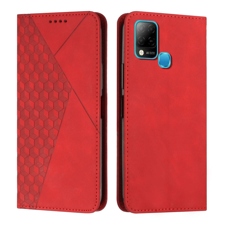 For Infinix Hot 10S / 10T / 10S NFC Diamond Splicing Skin Feel Magnetic Leather Phone Case