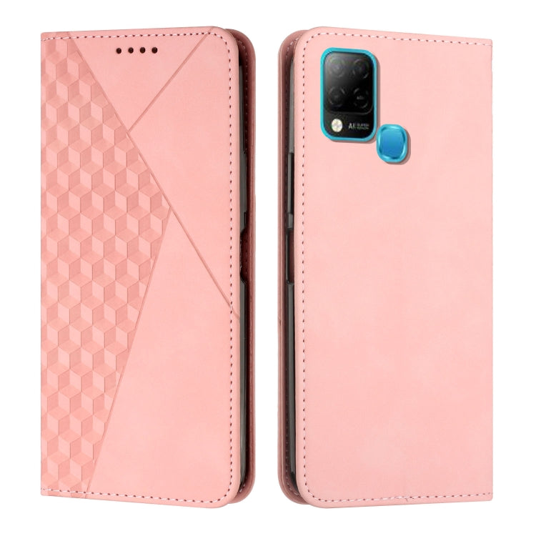For Infinix Hot 10S / 10T / 10S NFC Diamond Splicing Skin Feel Magnetic Leather Phone Case