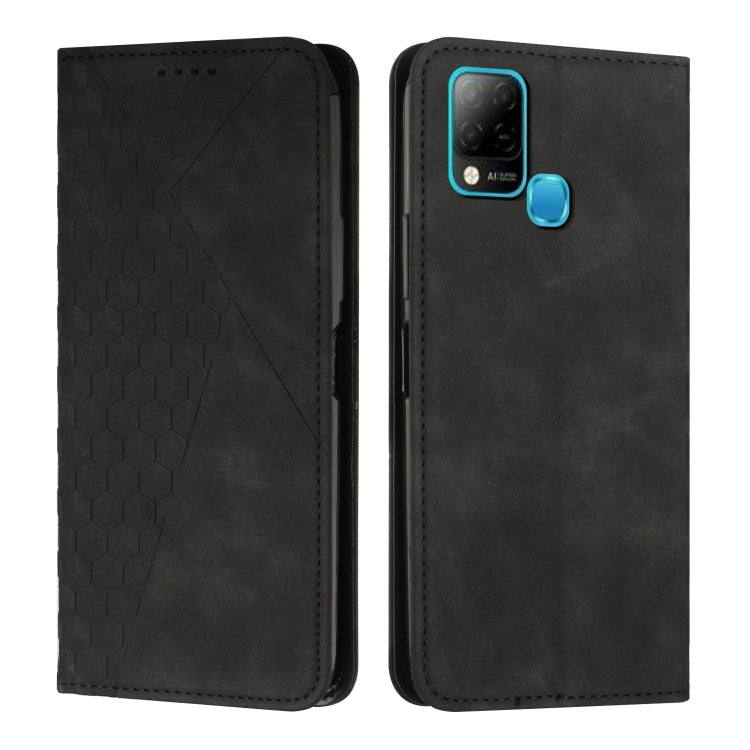 For Infinix Hot 10S / 10T / 10S NFC Diamond Splicing Skin Feel Magnetic Leather Phone Case
