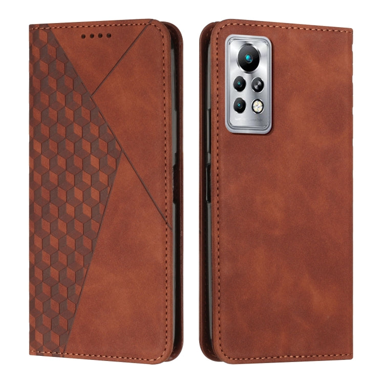 For Infinix Note 11 Pro / 11S Diamond Splicing Skin Feel Magnetic Leather Phone Case
