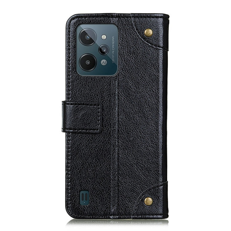 For Realme C31 Copper Buckle Nappa Texture Horizontal Flip Leather Phone Case