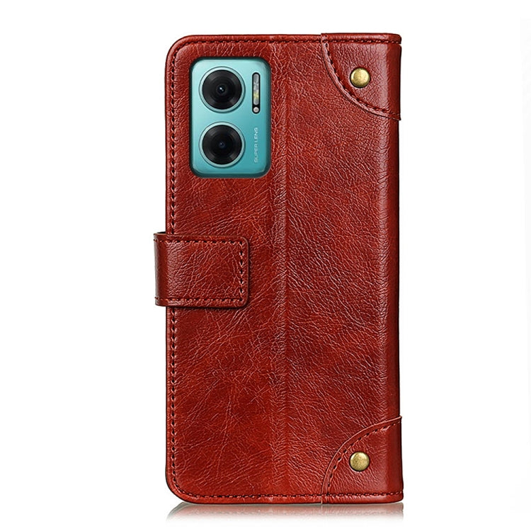 For Xiaomi Redmi Note 11E/Redmi 10 5G 2022 Global/Redmi 10 Prime+ 5G India/Poco M4 5G Global Copper Buckle Nappa Texture Horizontal Flip Leather Phone Case