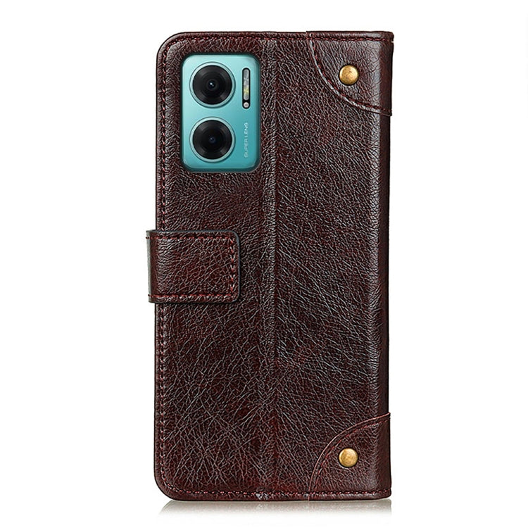For Xiaomi Redmi Note 11E/Redmi 10 5G 2022 Global/Redmi 10 Prime+ 5G India/Poco M4 5G Global Copper Buckle Nappa Texture Horizontal Flip Leather Phone Case
