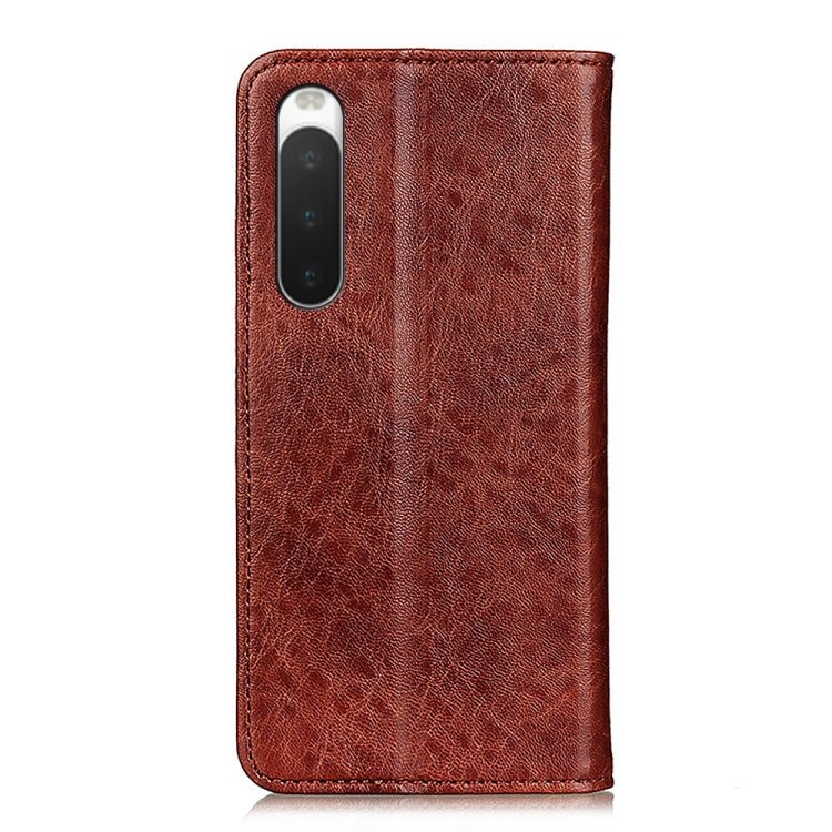 For Sony Xperia 10 IV Magnetic Crazy Horse Texture Leather Phone Case