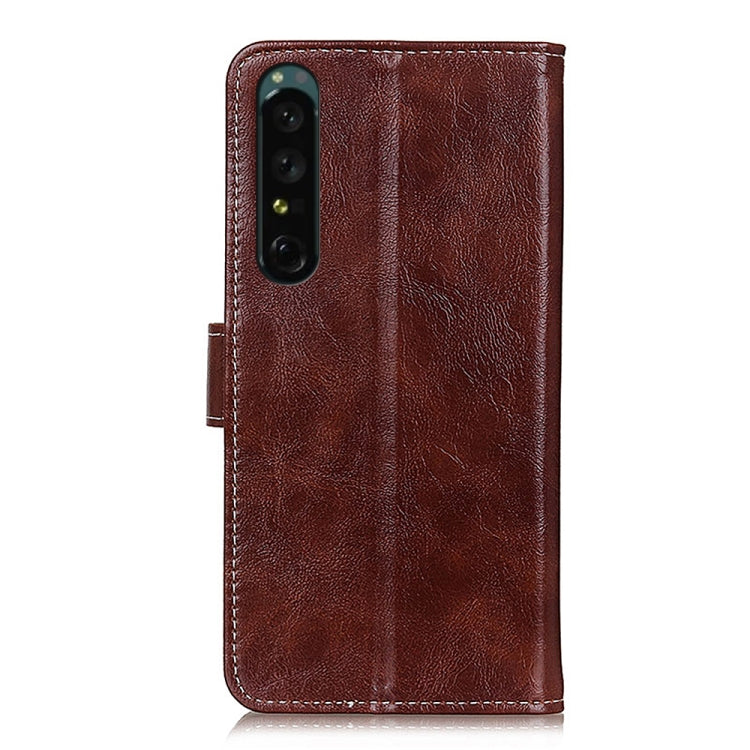 For Sony Xperia 1 IV Retro Crazy Horse Texture Horizontal Flip Leather Phone Case