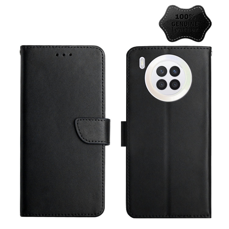 For Huawei Nova 8i/Honor 50 Lite Global Genuine Leather Fingerprint-proof Horizontal Flip Phone Case
