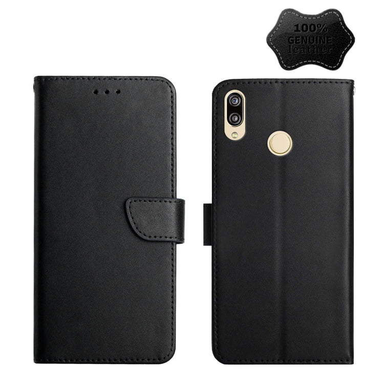 For Huawei P20 Lite Genuine Leather Fingerprint-proof Horizontal Flip Phone Case