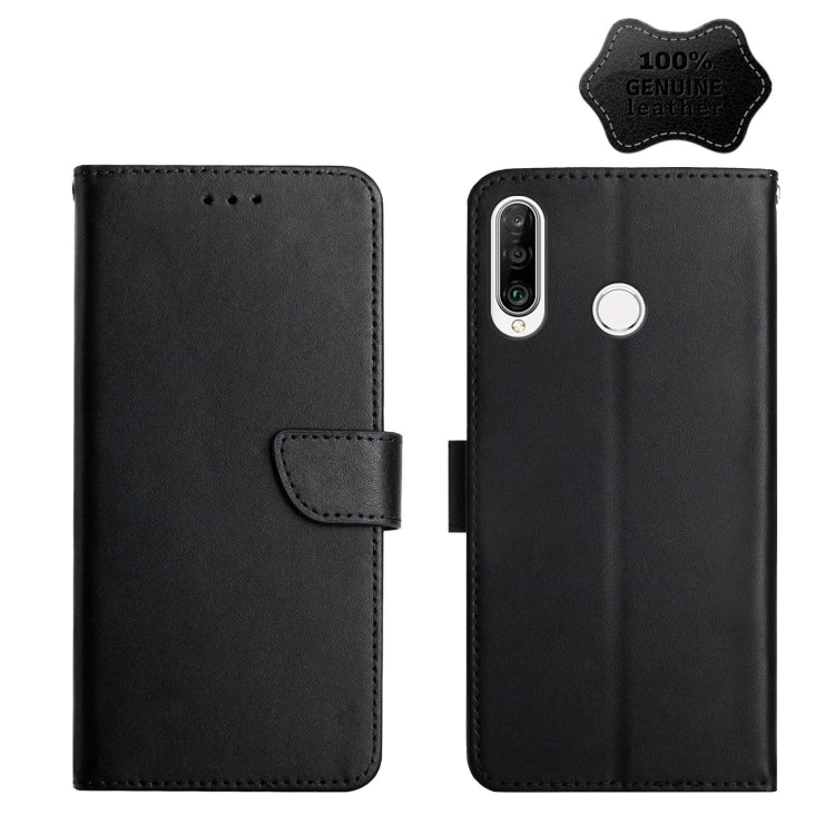 For Huawei P30 Lite Genuine Leather Fingerprint-proof Horizontal Flip Phone Case