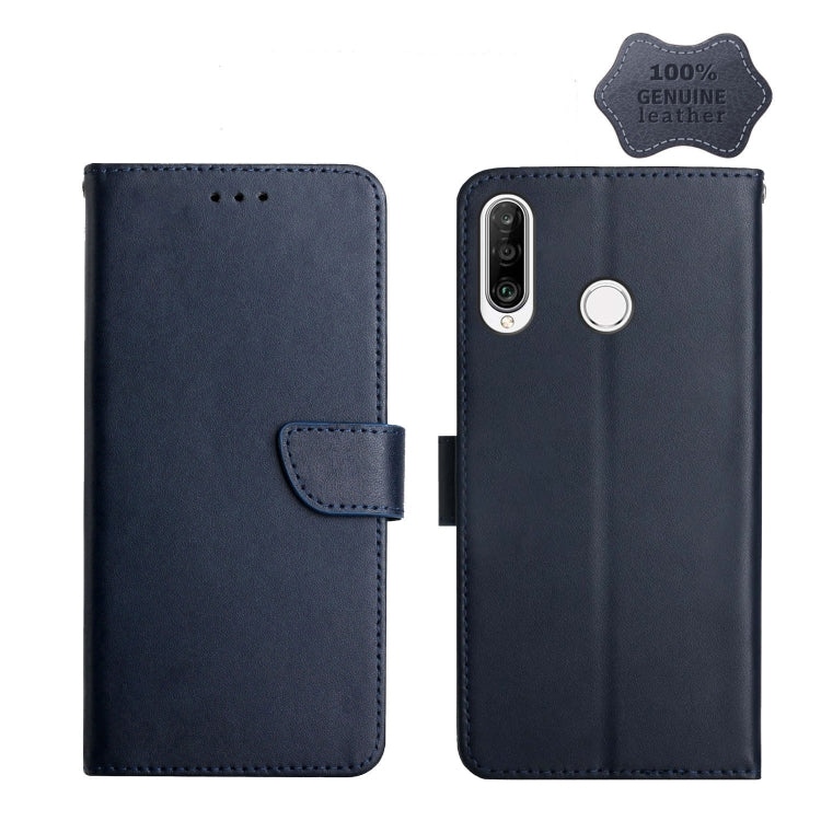 For Huawei P30 Lite Genuine Leather Fingerprint-proof Horizontal Flip Phone Case
