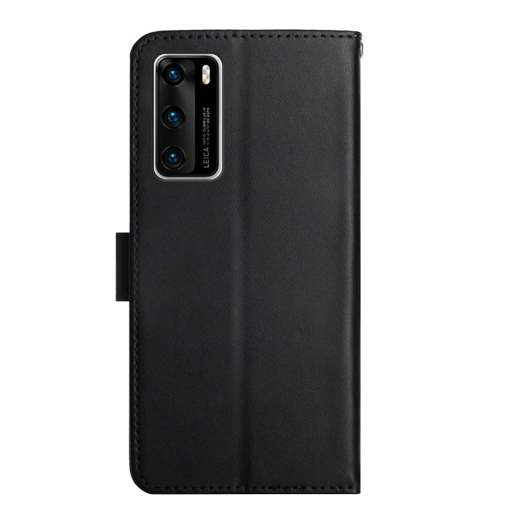 For Huawei P40 Genuine Leather Fingerprint-proof Horizontal Flip Phone Case