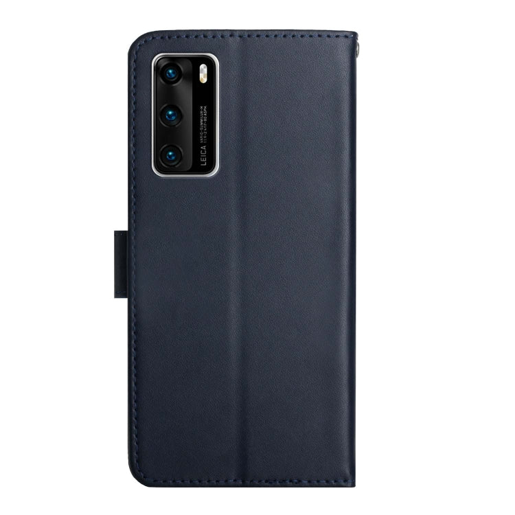 For Huawei P40 Genuine Leather Fingerprint-proof Horizontal Flip Phone Case
