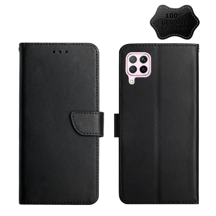 For Huawei P40 Lite Genuine Leather Fingerprint-proof Horizontal Flip Phone Case