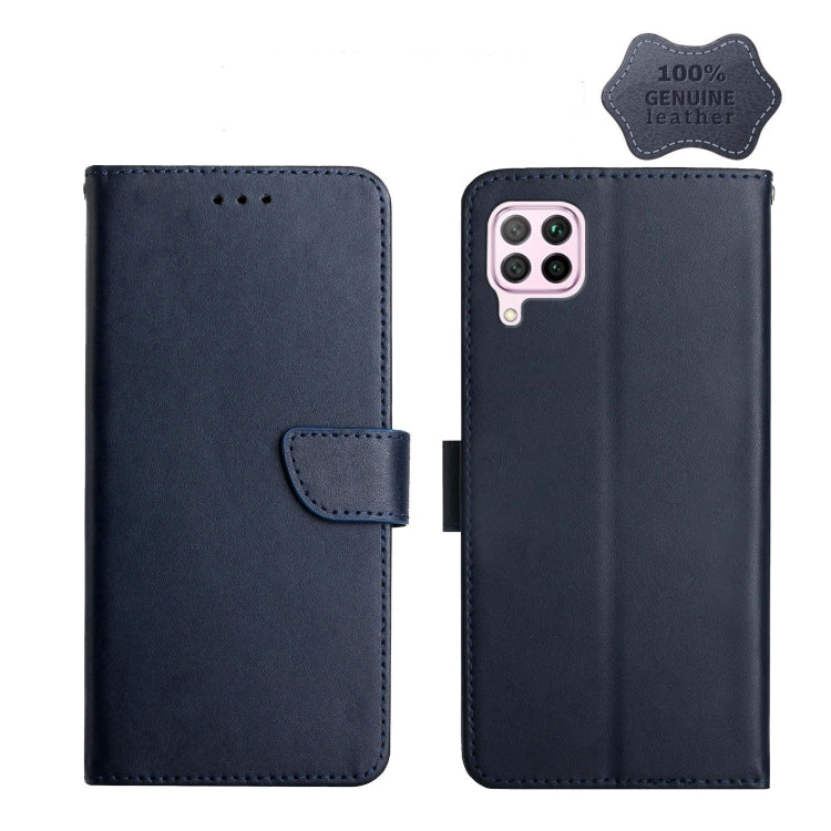 For Huawei P40 Lite Genuine Leather Fingerprint-proof Horizontal Flip Phone Case
