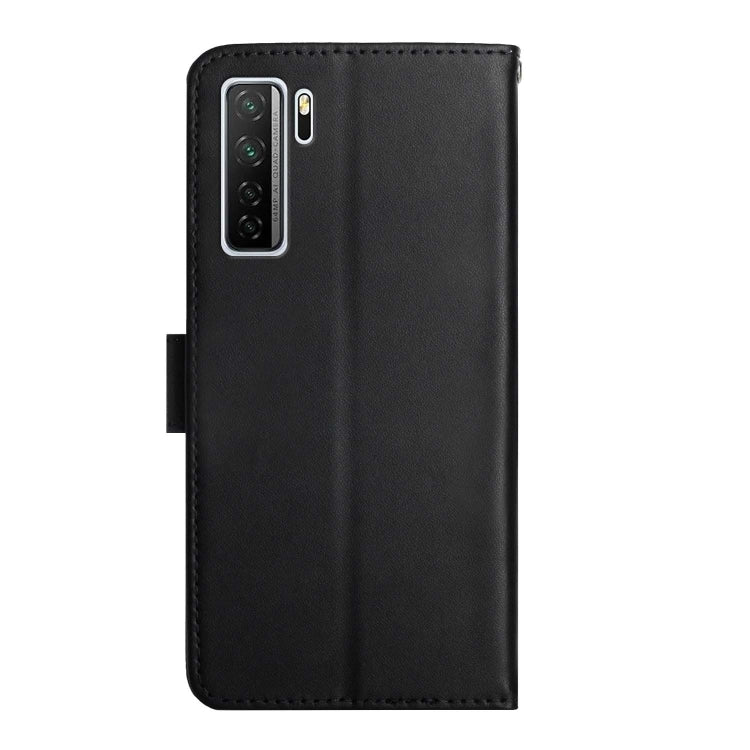 For Huawei P40 Lite 5G Genuine Leather Fingerprint-proof Horizontal Flip Phone Case