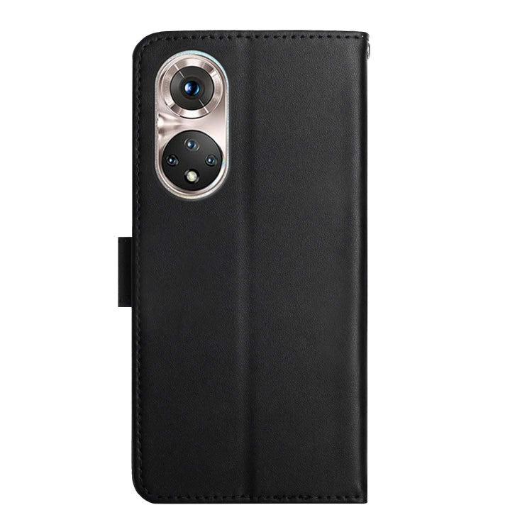 For Huawei P50 Genuine Leather Fingerprint-proof Horizontal Flip Phone Case