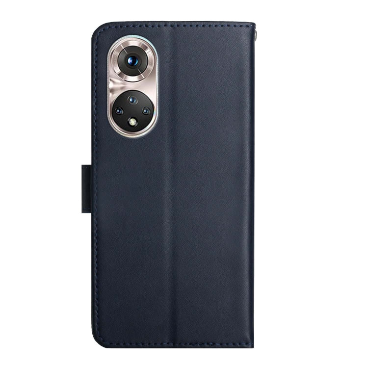 For Huawei P50 Genuine Leather Fingerprint-proof Horizontal Flip Phone Case