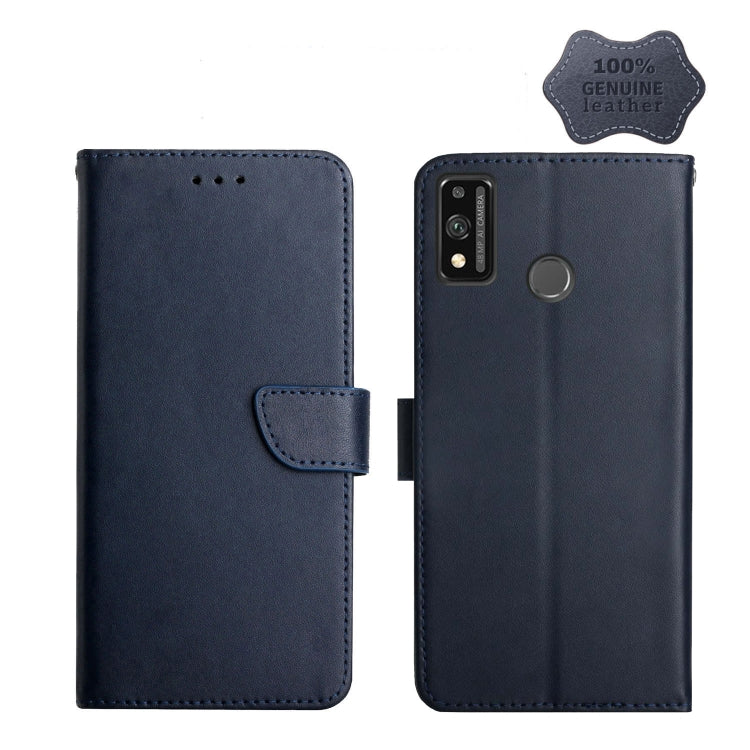 For Honor 9X Lite Genuine Leather Fingerprint-proof Horizontal Flip Phone Case