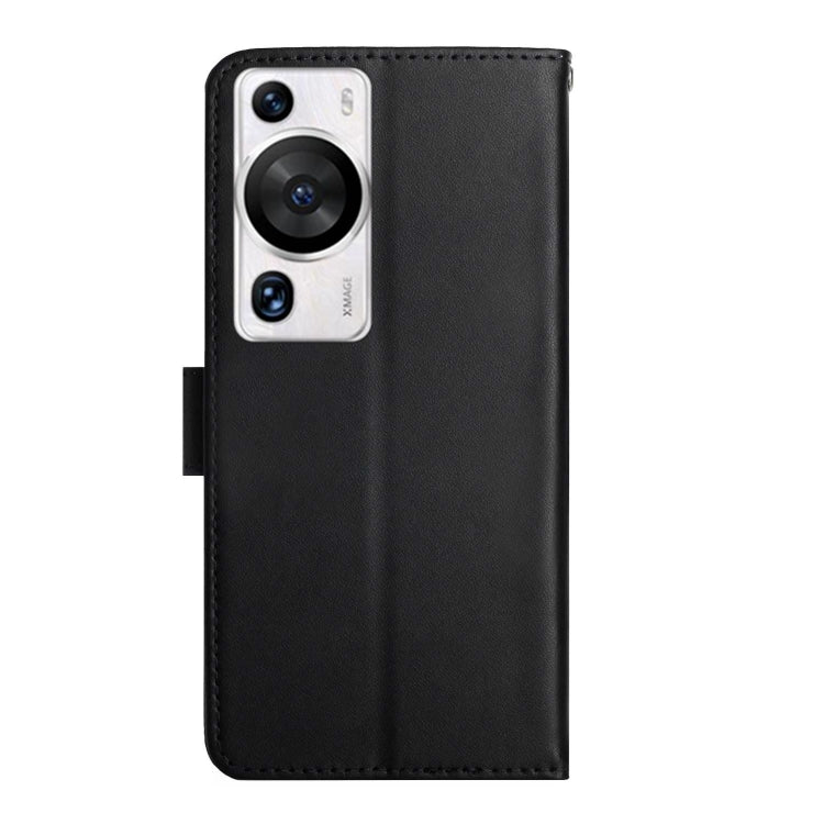 For Huawei P60 Pro Genuine Leather Fingerprint-proof Horizontal Flip Phone Case