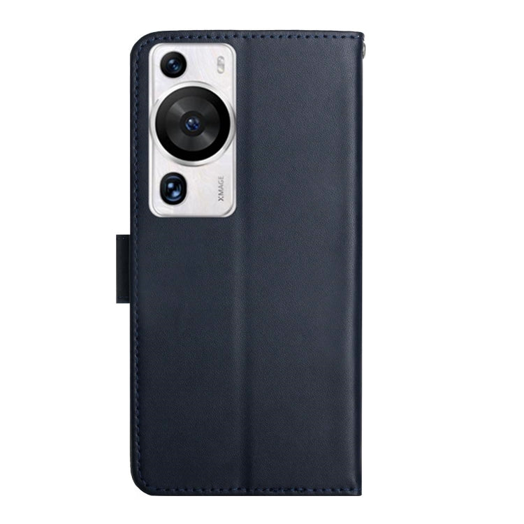 For Huawei P60 Pro Genuine Leather Fingerprint-proof Horizontal Flip Phone Case