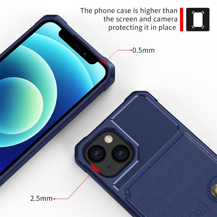 For iPhone 13 mini Magnetic Wallet Card Bag Leather Case