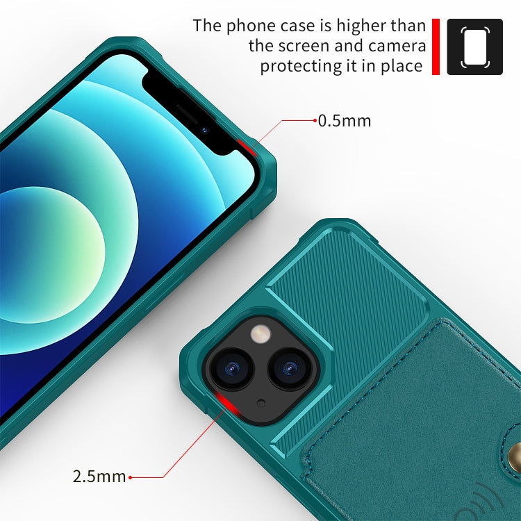 For iPhone 13 mini Magnetic Wallet Card Bag Leather Case