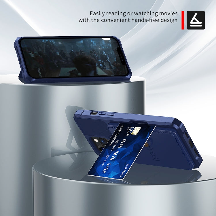 For iPhone 13 Pro Magnetic Wallet Card Bag Leather Case