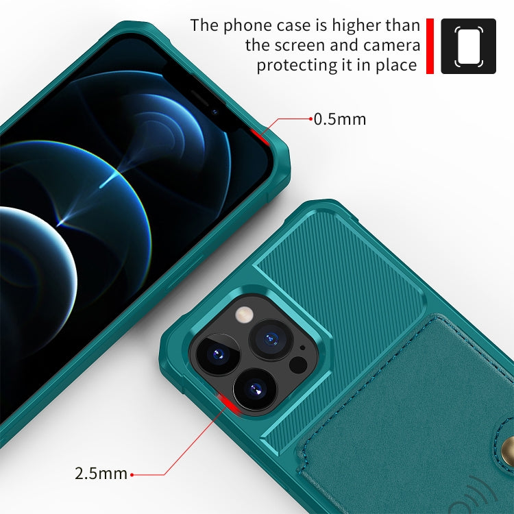 For iPhone 13 Pro Magnetic Wallet Card Bag Leather Case