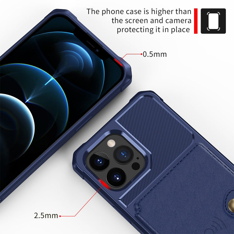 For iPhone 13 Pro Max Magnetic Wallet Card Bag Leather Case