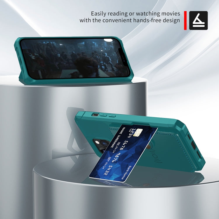 For iPhone 13 Pro Max Magnetic Wallet Card Bag Leather Case