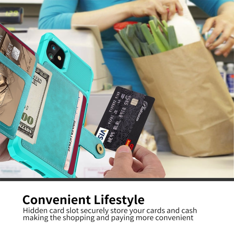 For iPhone 12 mini Magnetic Wallet Card Bag Leather Case