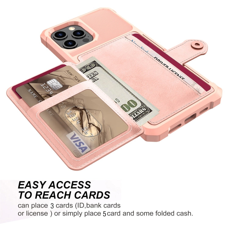 For iPhone 12 / 12 Pro Magnetic Wallet Card Bag Leather Case