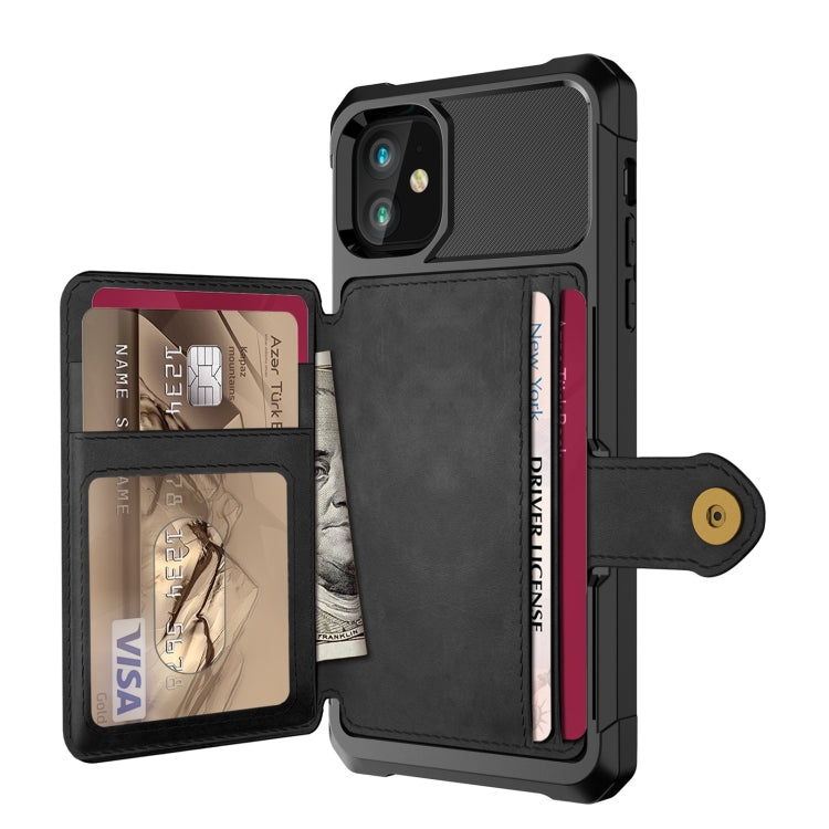 For iPhone 11 Magnetic Wallet Card Bag Leather Case