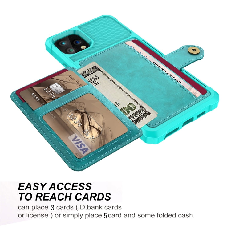 For iPhone 11 Pro Magnetic Wallet Card Bag Leather Case