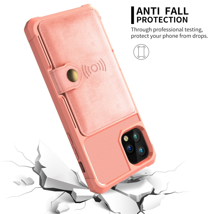 For iPhone 11 Pro Magnetic Wallet Card Bag Leather Case