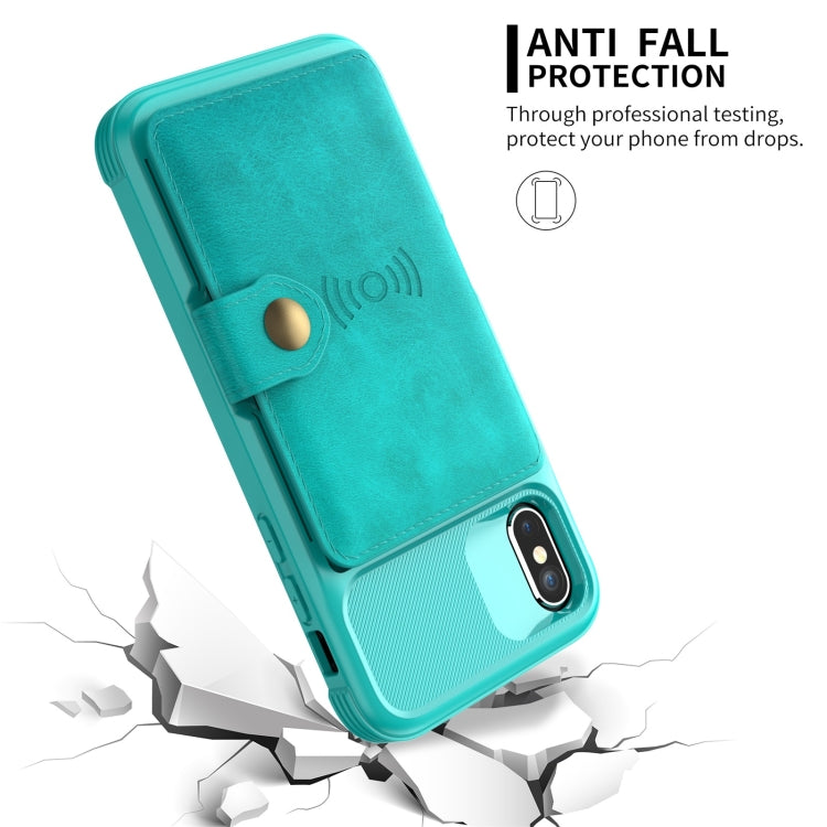 For iPhone X / XS Magnetic Wallet Card Bag Leather Case