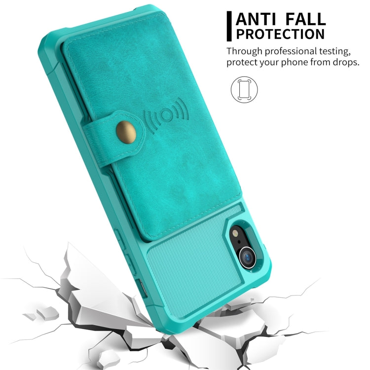 For iPhone XR Magnetic Wallet Card Bag Leather Case