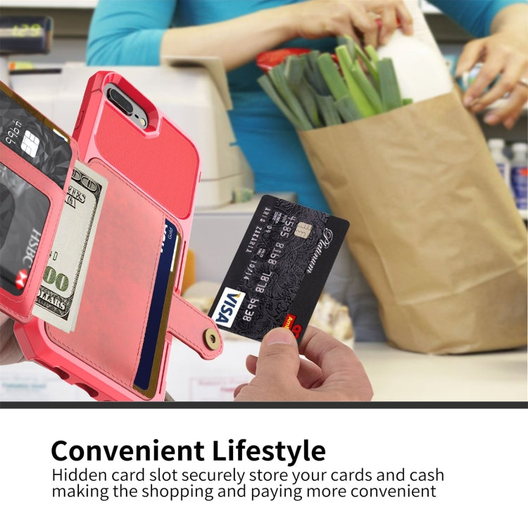 Magnetic Wallet Card Bag Leather Case For iPhone 8 Plus / 7 Plus / 6 Plus