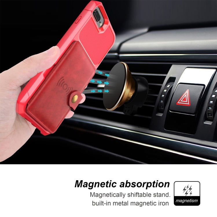 Magnetic Wallet Card Bag Leather Case For iPhone 8 Plus / 7 Plus / 6 Plus