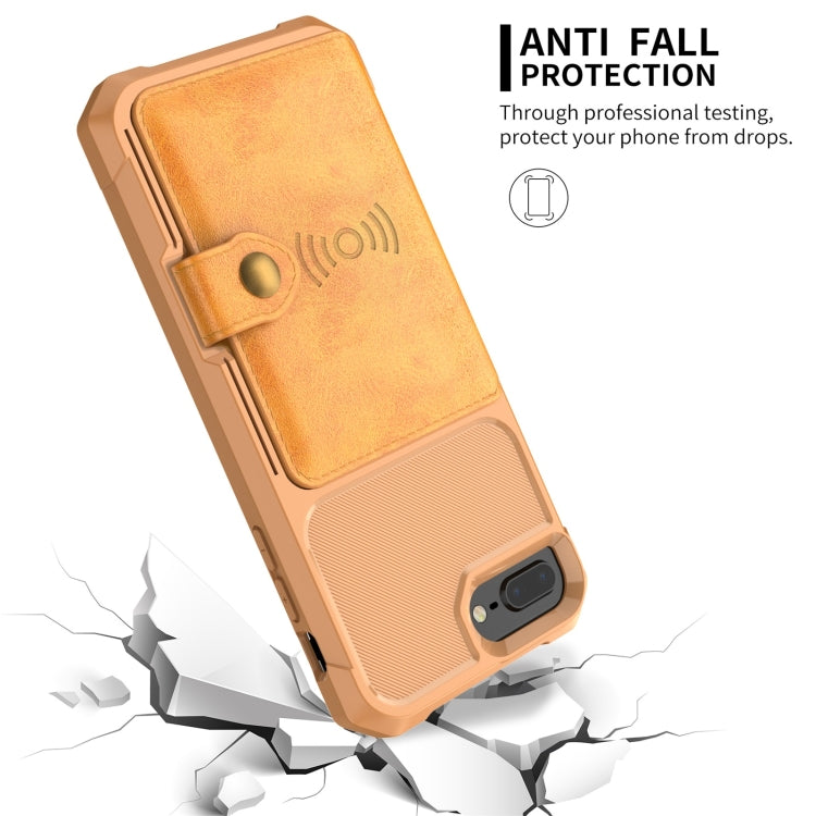 Magnetic Wallet Card Bag Leather Case For iPhone 8 Plus / 7 Plus / 6 Plus