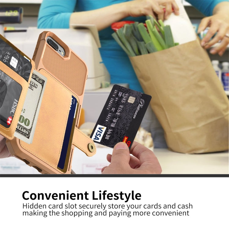 Magnetic Wallet Card Bag Leather Case For iPhone 8 Plus / 7 Plus / 6 Plus