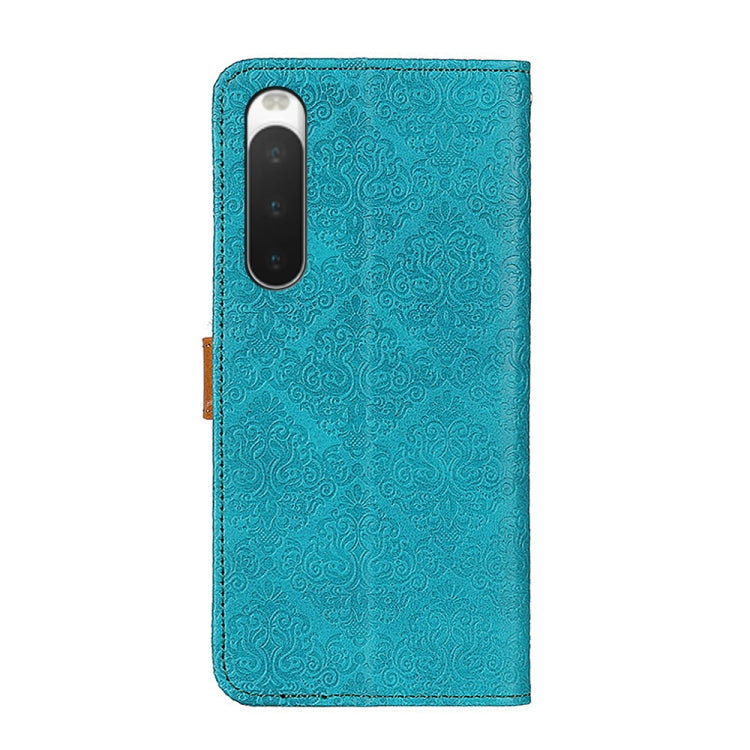 For Sony Xperia 10 IV European Floral Embossed Leather Phone Case