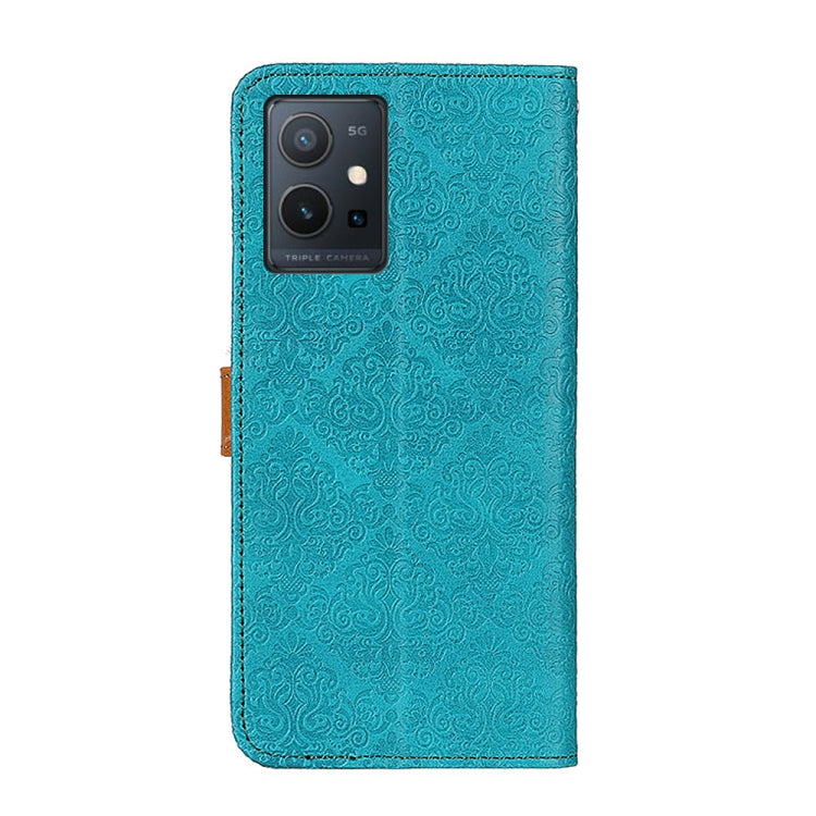 For vivo Y75 5G / Y55 5G European Floral Embossed Leather Phone Case