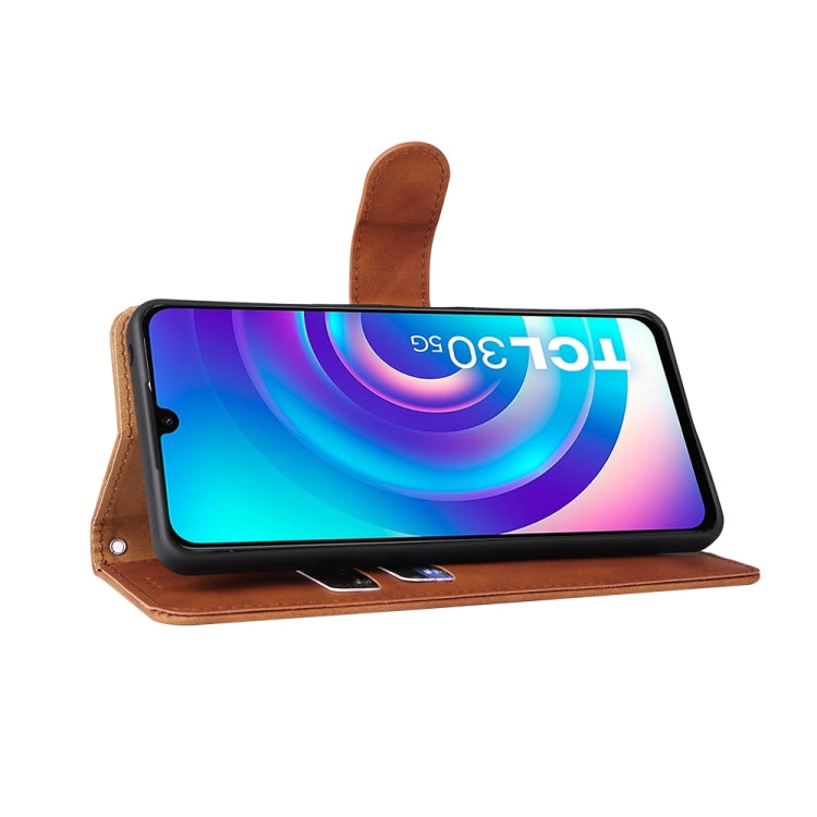 For TCL 30 5G/30+ 5G Skin Feel Magnetic Flip Leather Phone Case