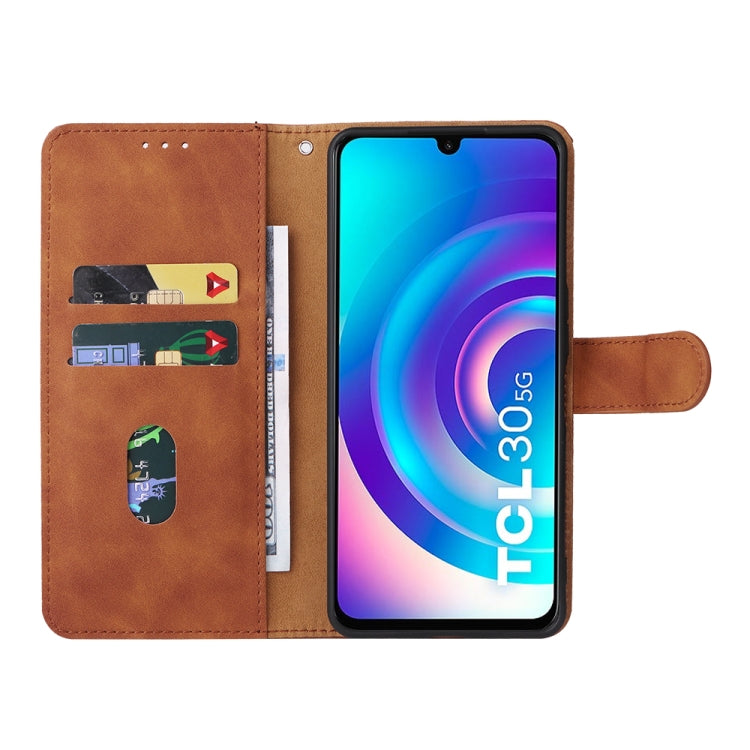 For TCL 30 5G/30+ 5G Skin Feel Magnetic Flip Leather Phone Case