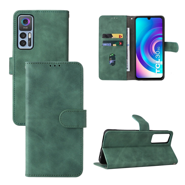 For TCL 30 5G/30+ 5G Skin Feel Magnetic Flip Leather Phone Case