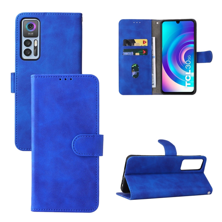 For TCL 30 5G/30+ 5G Skin Feel Magnetic Flip Leather Phone Case