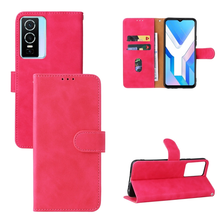 For vivo Y76 5G/Y76S 5G/Y74S Skin Feel Magnetic Flip Leather Phone Case